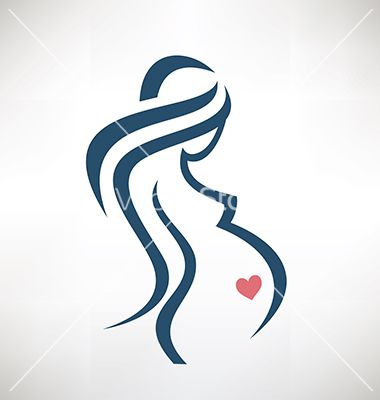 380x400 Pregnant Woman Symbol Stylized Sketch On Vectorstock Babyonboard