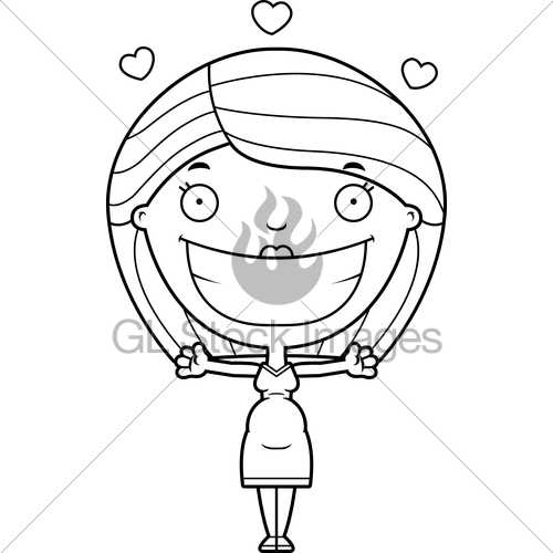 500x500 Cartoon Pregnant Woman Hug Gl Stock Images
