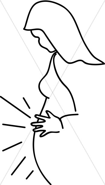 348x612 Mary Pregnant With Jesus Virgin Mary Clipart