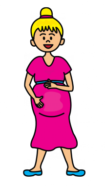 215x382 Pregnant Girl Clipart Free Clipart