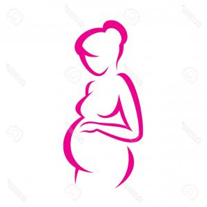 300x300 Silhouette Of Pregnant Woman And Sperm Vector Clipart Sohadacouri
