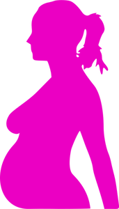 Pregnant Silhouette Drawing