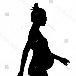 300x300 Pregnant Woman Silhouette Vector Isolated On Soidergi