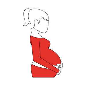300x300 Pregnant Silhouette Royalty Free Vectors