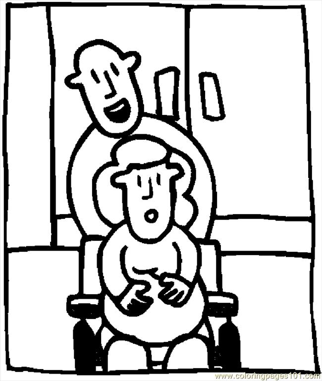 650x769 Pregnant Woman In Labor Coloring Page