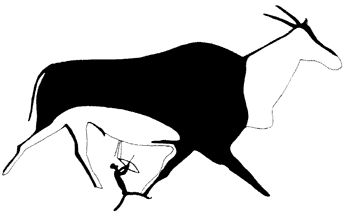 350x214 Southern San Rock Painting Showing Eland And Hunter A Rare