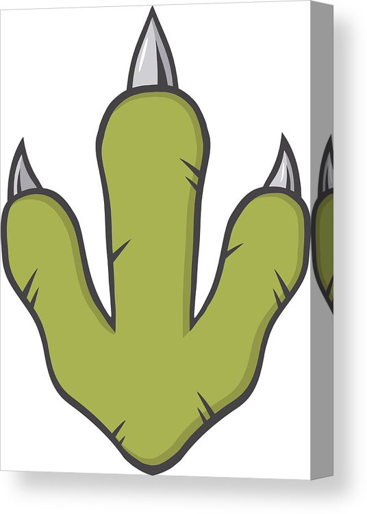 536x750 Cartoon Dinosaur Paw Canvas Print Canvas Art