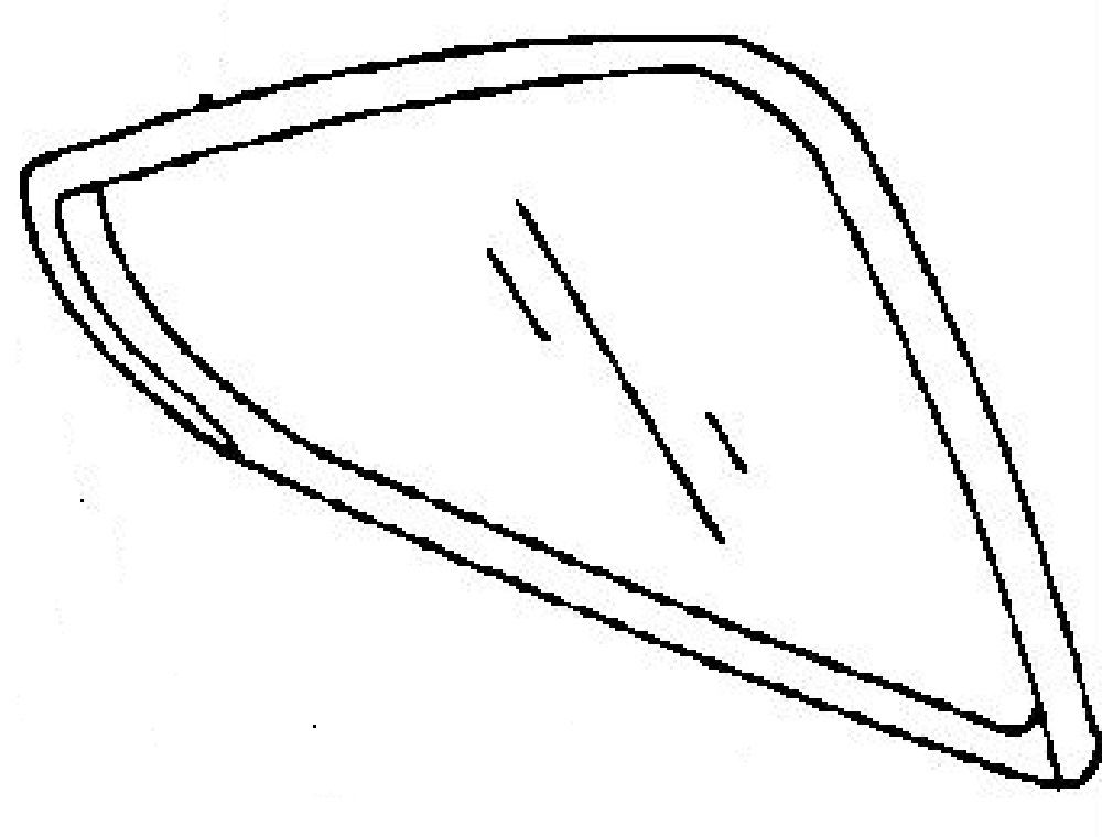 1000x760 rear quarter glass passenger right side honda prelude door coupe