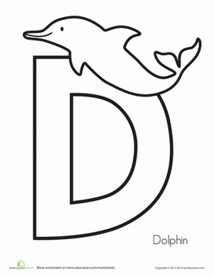301x389 D Is For Dolphin Preschool Ideas Letter D Worksheet, Dolphin