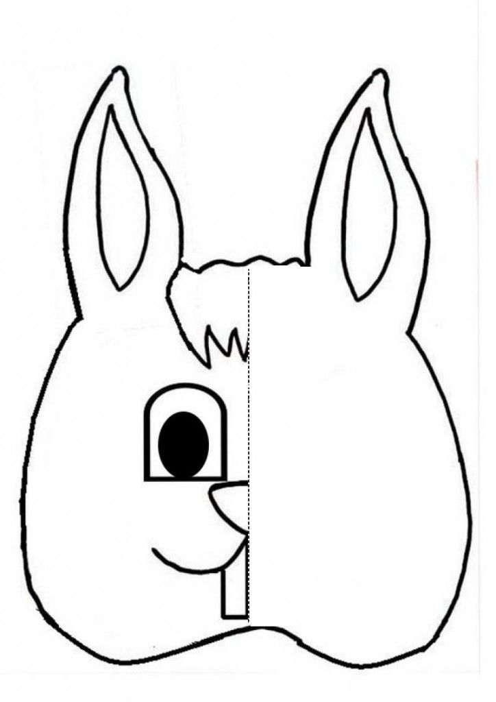 724x1024 Bunny Symmetry Activity Coloring Pages For Kids Crafts