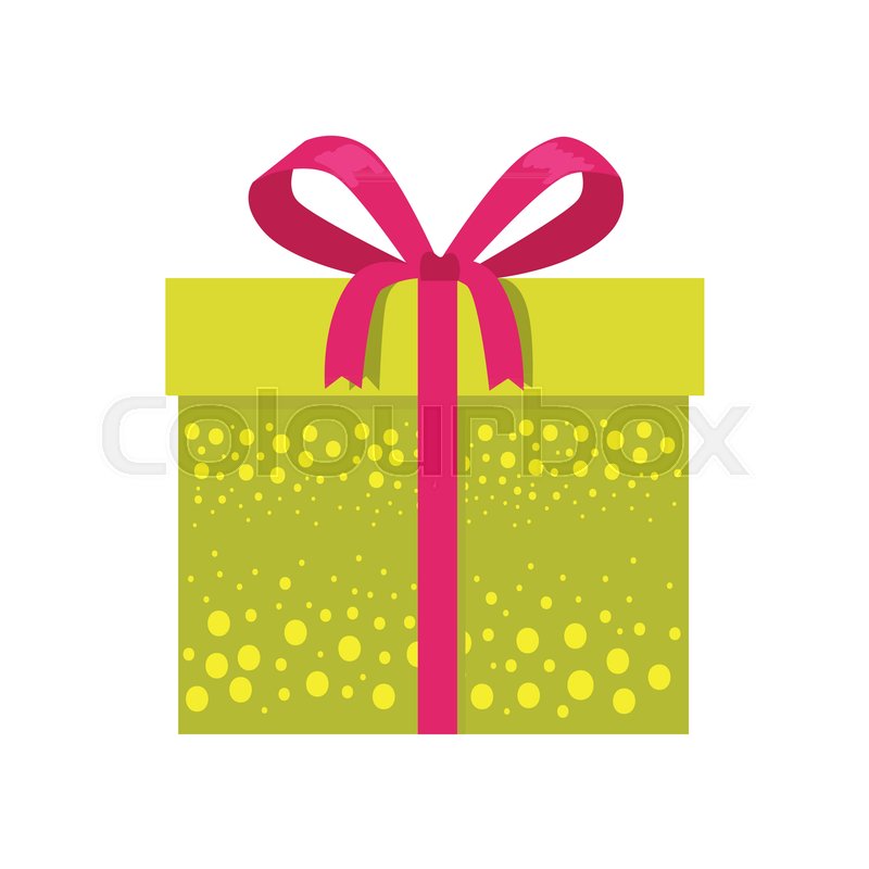800x800 Gift Box With Decorative Drawing On Stock Vector Colourbox