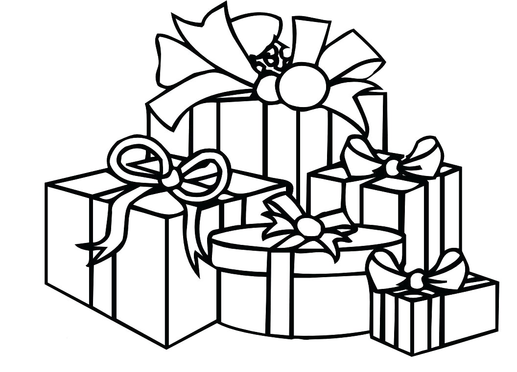 1056x761 Christmas Present Drawing Coloring Pages Presents