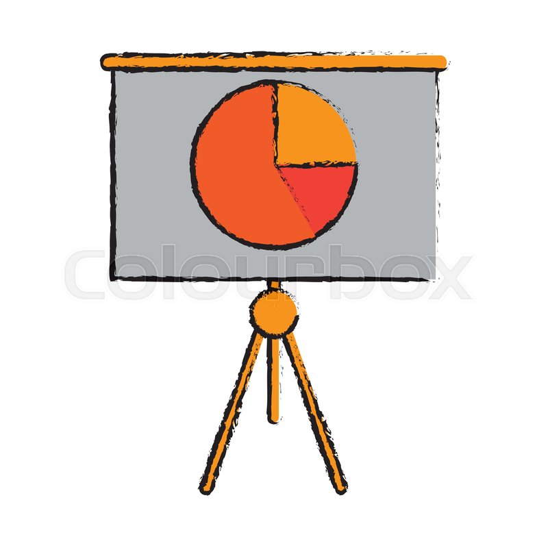 800x800 Drawing Business Presentation Chart Stock Vector Colourbox