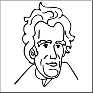 304x304 Clip Art Us President Jackson Bampw I Abcteach