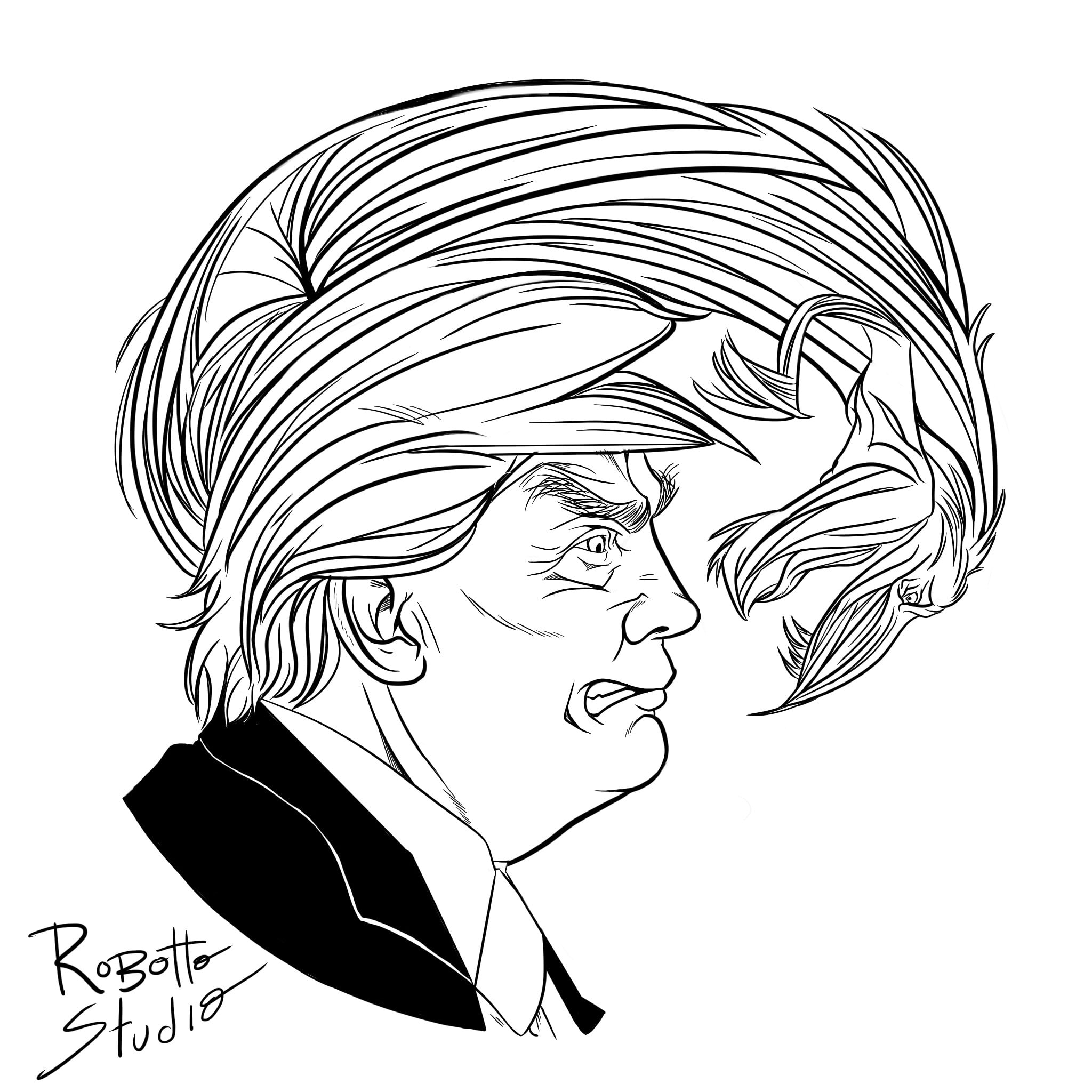 2048x2048 Draw President Donald Trump