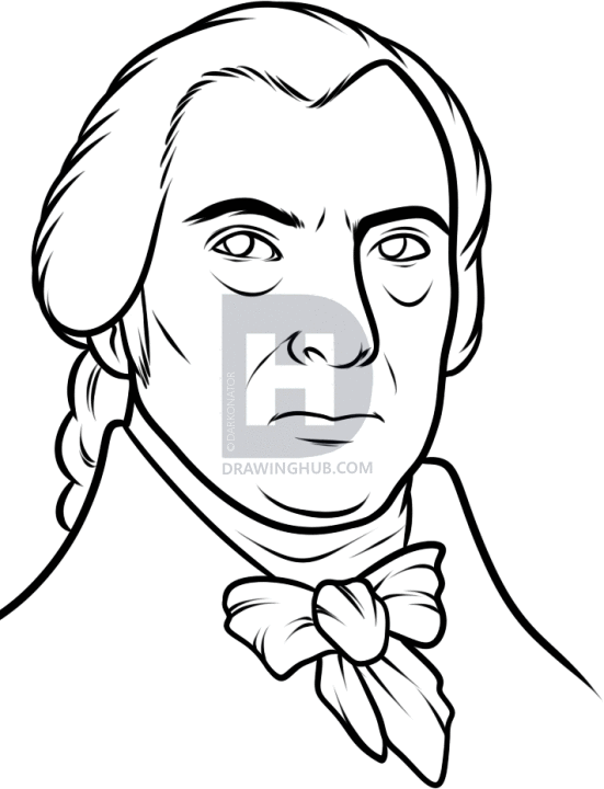 551x720 how to draw james madison, james madison, step