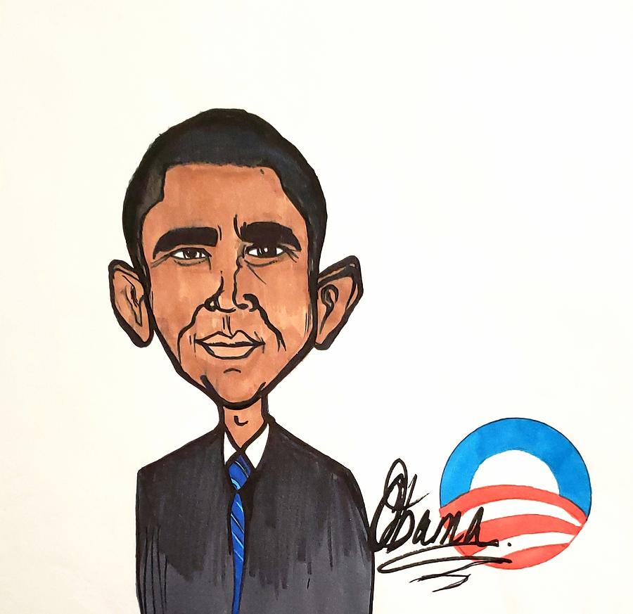 900x873 Barack Obama Caricature Drawing