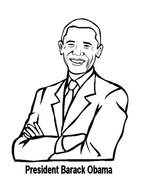 600x734 Barack Obama Coloring