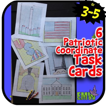 350x350 Presidents' Day Patriotic Math Coordinate Drawing Task Cards Tpt