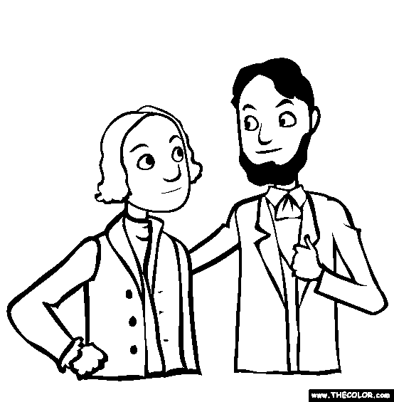 554x565 Presidents Day Online Coloring Page