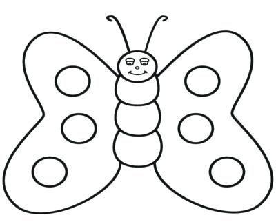 400x322 Butterfly Clip Art Line Drawing