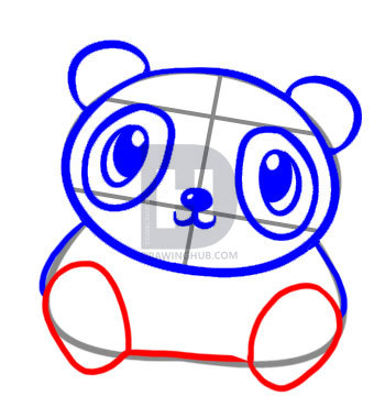 350x380 How To Draw A Cute Panda, Step