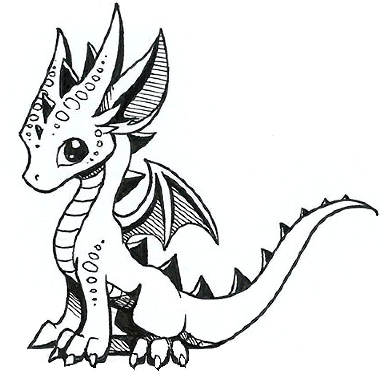1302x1278 Drawings Of Pretty Dragons Troller Us