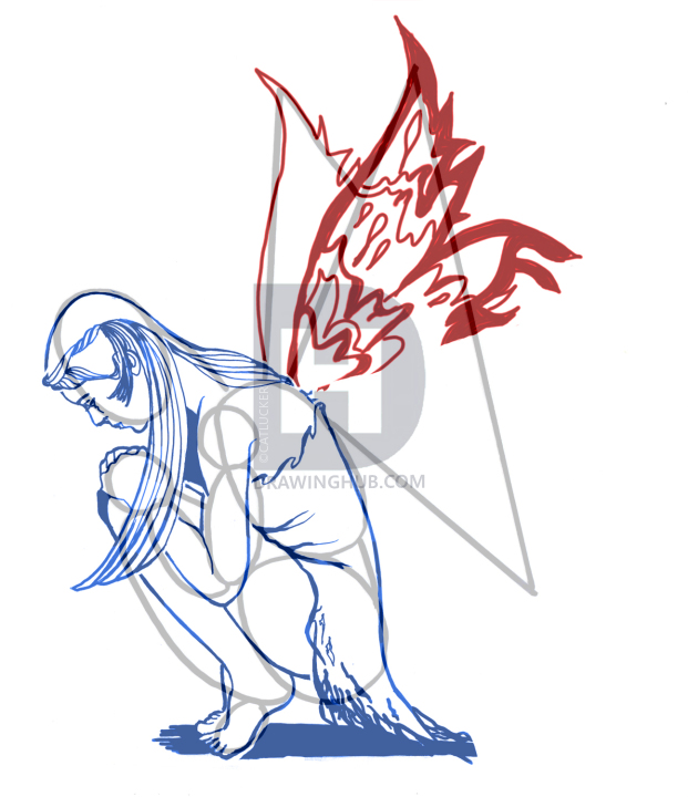 621x720 How To Draw A Fairy Tattoo, Step