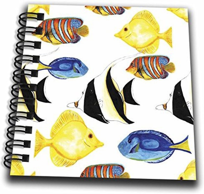 832x789 Pretty Tropical Fish Pattern Drawing Book, X