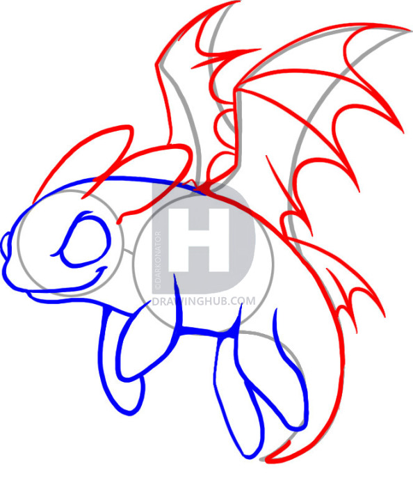 594x720 How To Draw Chibi Toothless, Step