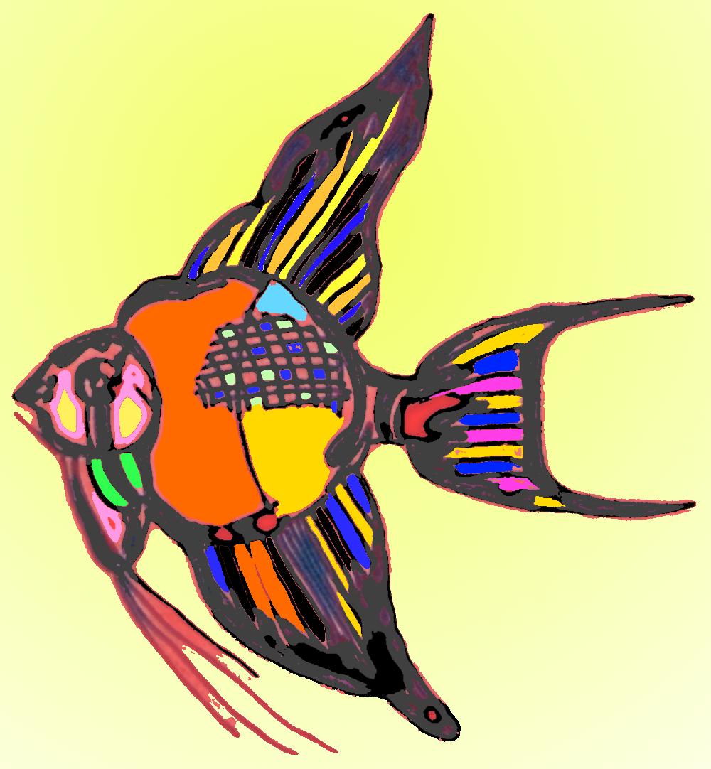 1000x1082 Multicolored Fish Drawing Unique Drawings And Illustrations