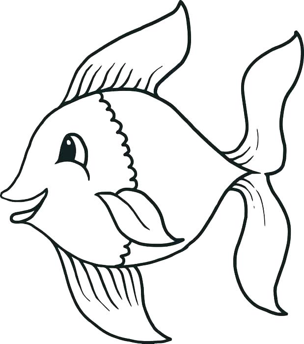 619x700 Cute Fish Coloring Pages