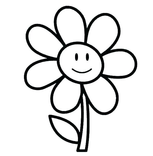 530x541 Pretty Flowers Coloring Pages Flower Color Beautiful Drawing