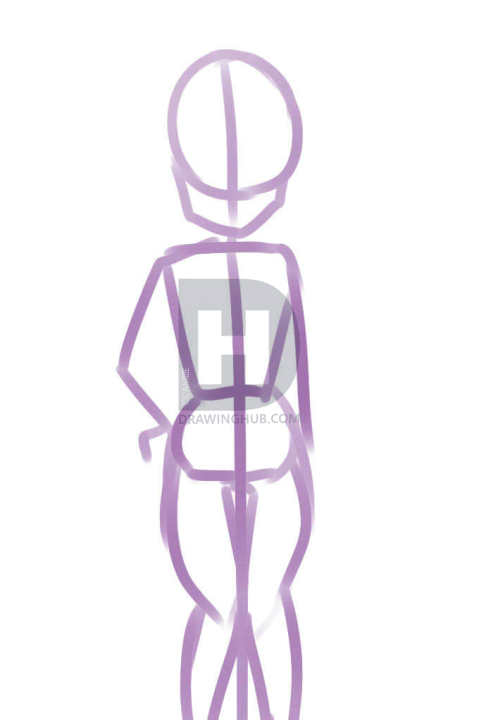 486x720 How To Draw Cute Girls, Step