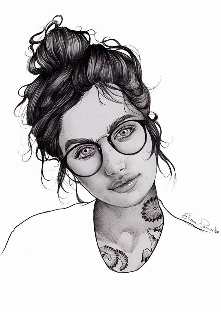 736x1038 Elena Pancorbo {beautiful Female Tilted Head Monochrome Eyeglasses