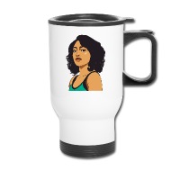 190x190 Pretty Lady Fashion Model African American Ethnic Travel Mug