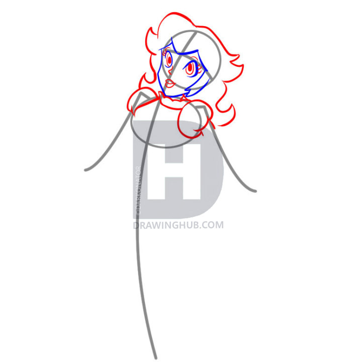 720x720 How To Draw Peach, Step