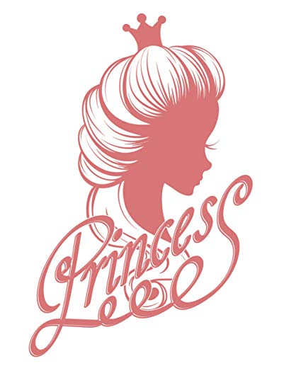 425x520 Pretty Peach Pink Princess Silhouette Vinyl Decal
