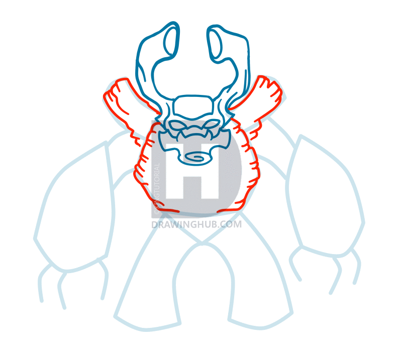 792x719 how to draw tree rex, skylanders giants, step