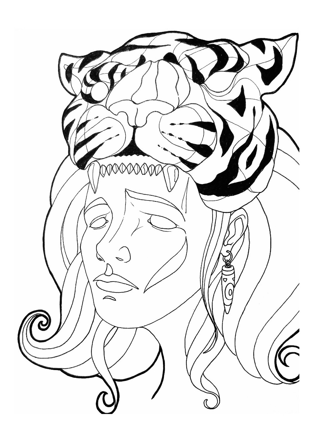 1054x1405 Chris Tiger Girl