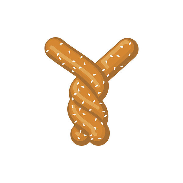 600x600 Letter Y Pretzel Snack Font Symbol Food Alphabet Sign