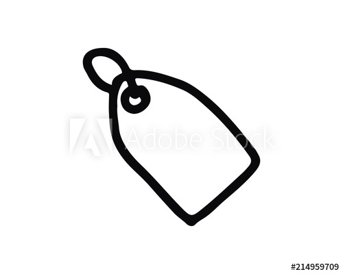 500x400 Price Tag Icon Hand Drawn Design Illustration,designed For Web