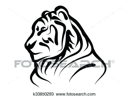 450x337 Bengal Tiger Drawings Tiger Canvas Print Featuring The Drawing