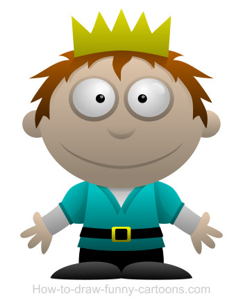 350x440 Drawing A Prince Cartoon