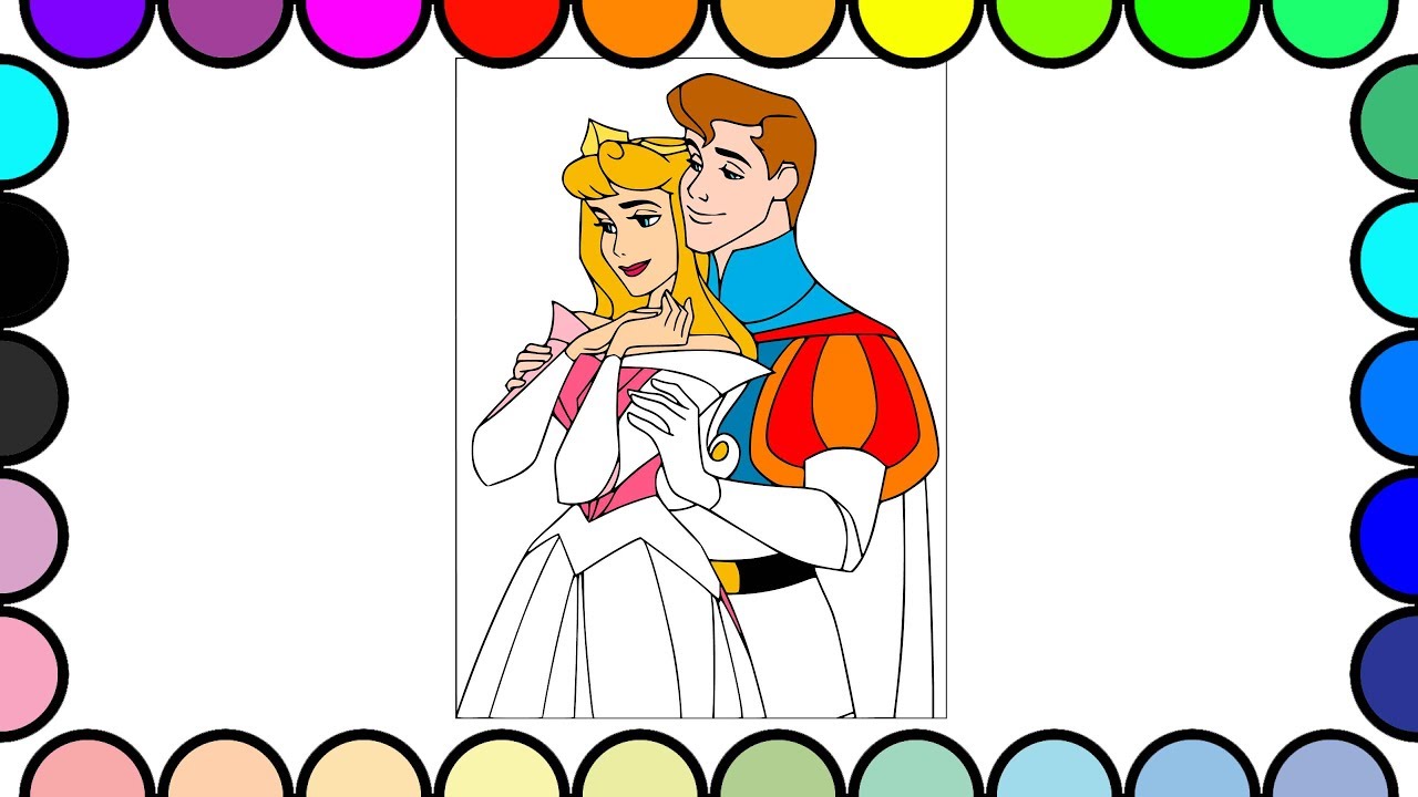 1280x720 How To Draw And Color Aurora Princess And Prince