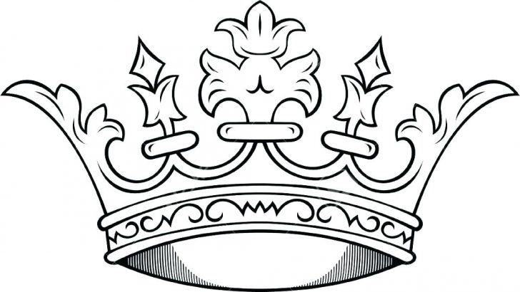 728x410 Simple Design Prince Crown Coloring Pages For Adults Printable