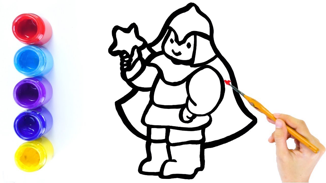 1280x720 Glitter Drawing Prince Cute Coloring And Drawing For Kids