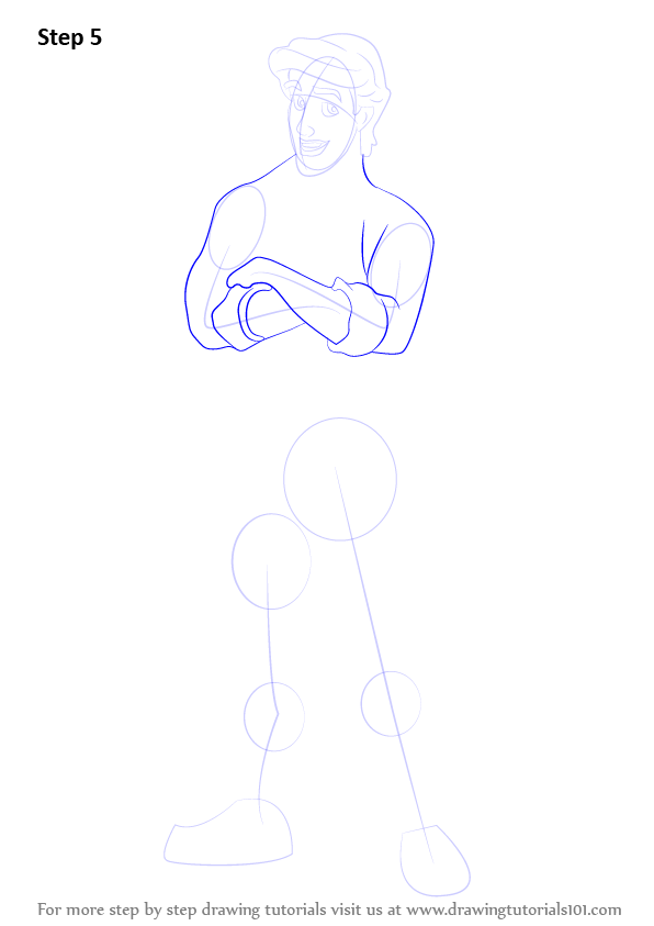 596x843 Learn How To Draw Prince Eric From The Little Mermaid