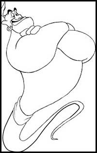 200x315 How To Draw Disney's Aladdin Cartoon Characters Drawing