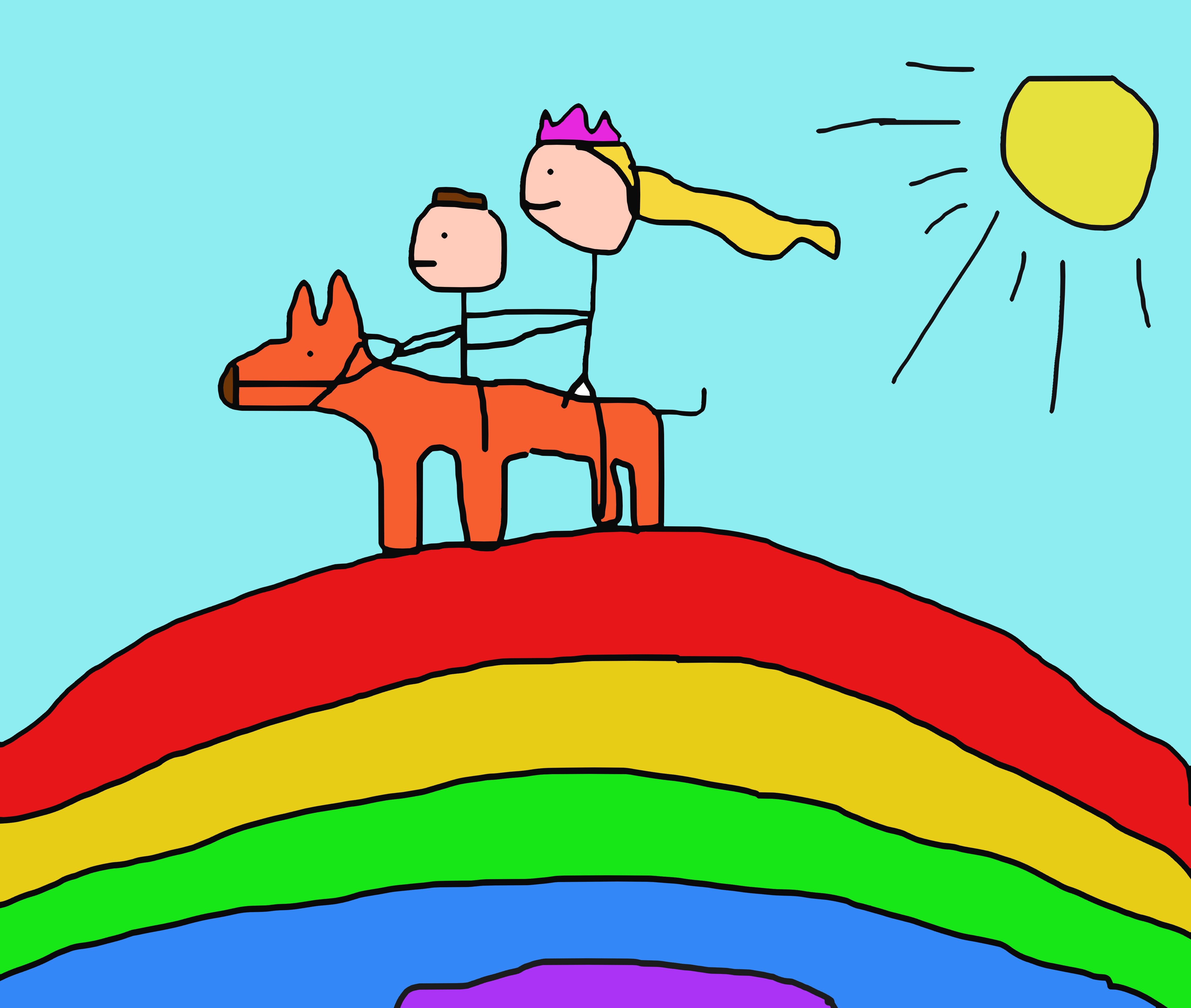 4550x3850 Princess Allie And Her Little Prince Emily Riding A Fox Over